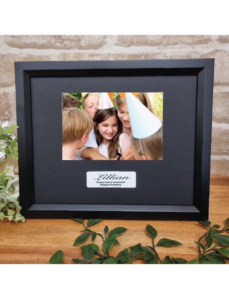 Custom Birthday Frame 4x6 - Black