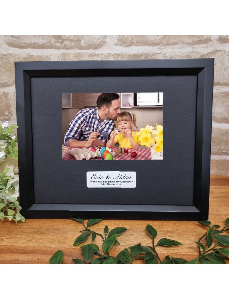 Custom Godfather Photo Frame 4x6 - Black