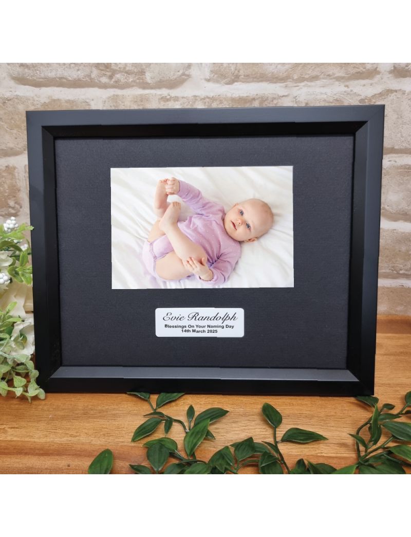 Custom Naming Day Frame 4x6 - Black
