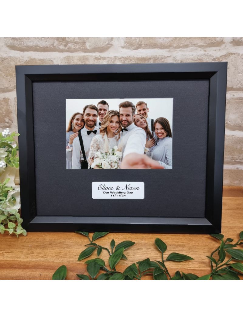 Custom Wedding Frame 4x6 - Black