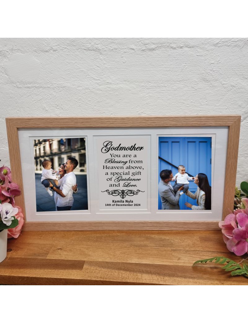 Godmother Gallery Wood Frame 4x6 Typography Print