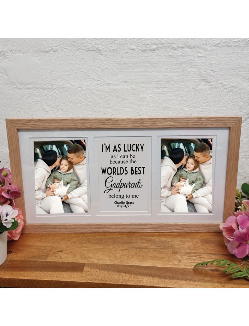 Godparent Gallery Wood Frame 4x6 Typography Print