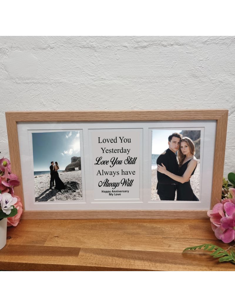 Love Gallery Wood Frame 4x6 Typography Print