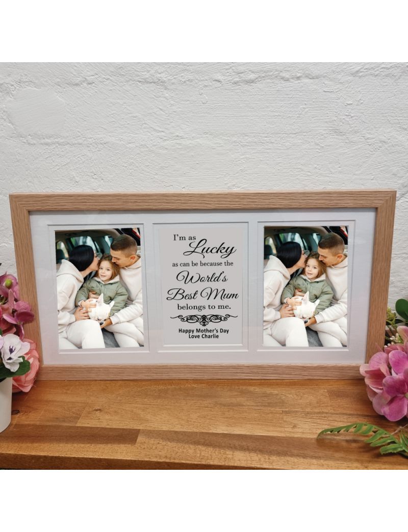 Mum Gallery Wood Frame 4x6 Typography Print