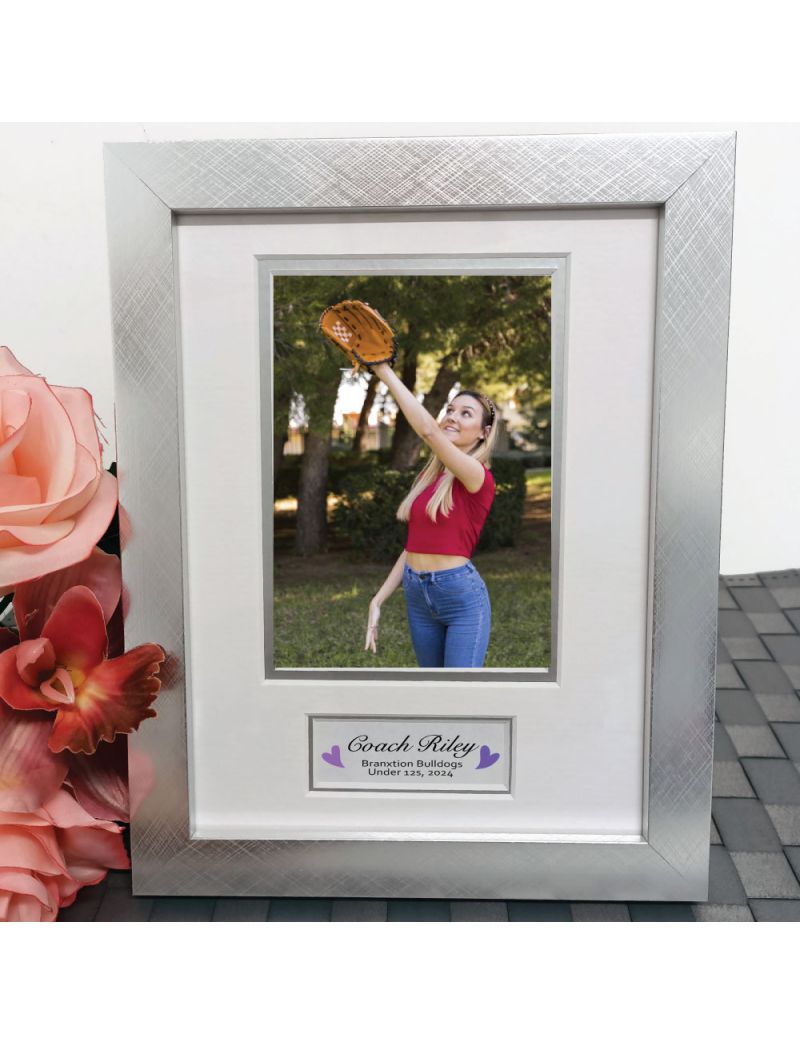 Coach Photo Frame Silver Wood 4x6 Photo