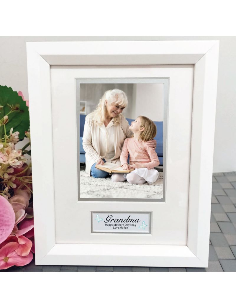Grandma Photo Frame White Wood 4x6 Photo