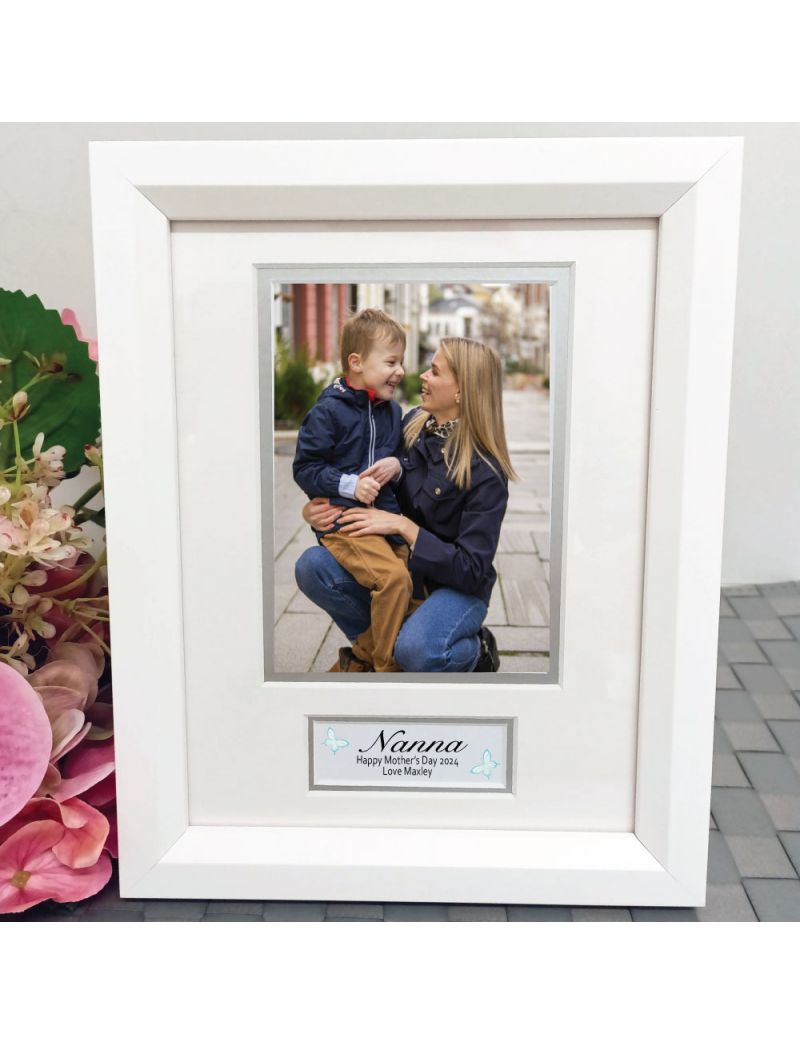 Nan Photo Frame White Wood 4x6 Photo