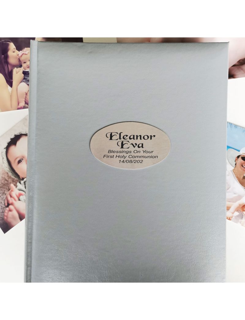 Personalised First  Communion Day Album 300 Photo Silver