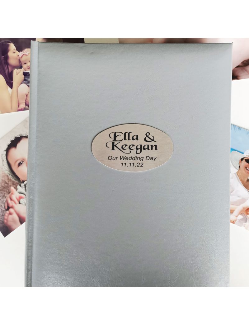 Personalised Wedding Day Album 300 Photo Silver