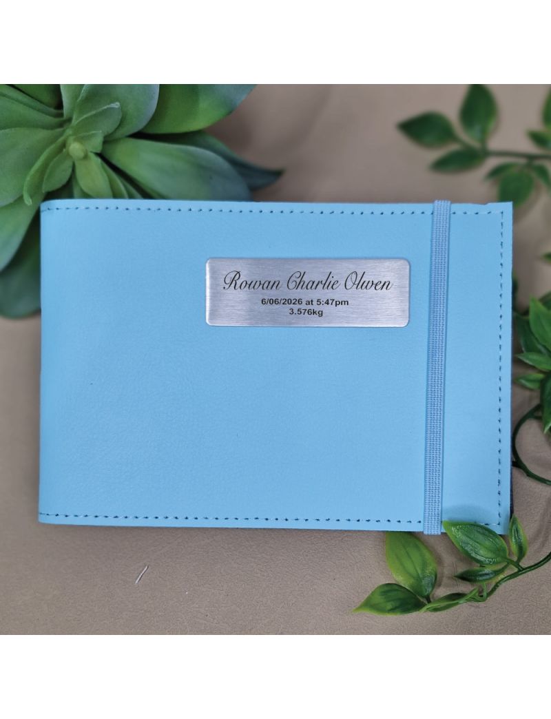 Personalised Baby Brag Photo Album - Blue