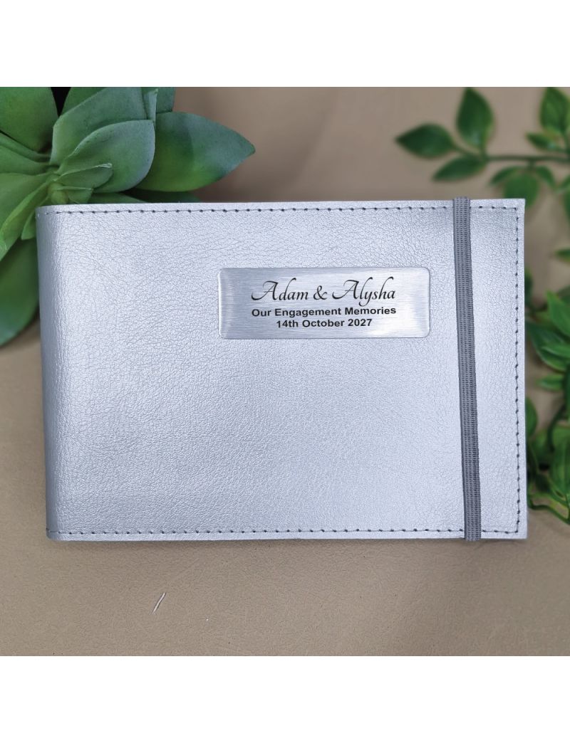 Engagement Brag Photo Album - Silver