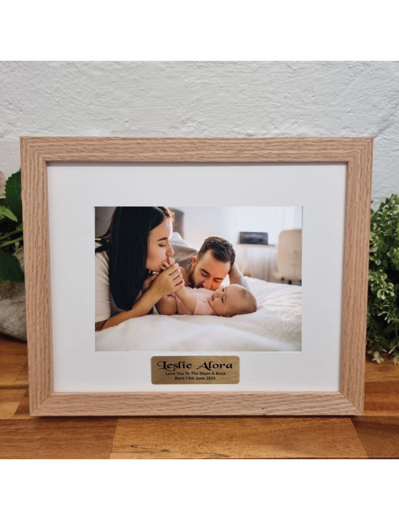 Baby Photo Frame Natural Wood