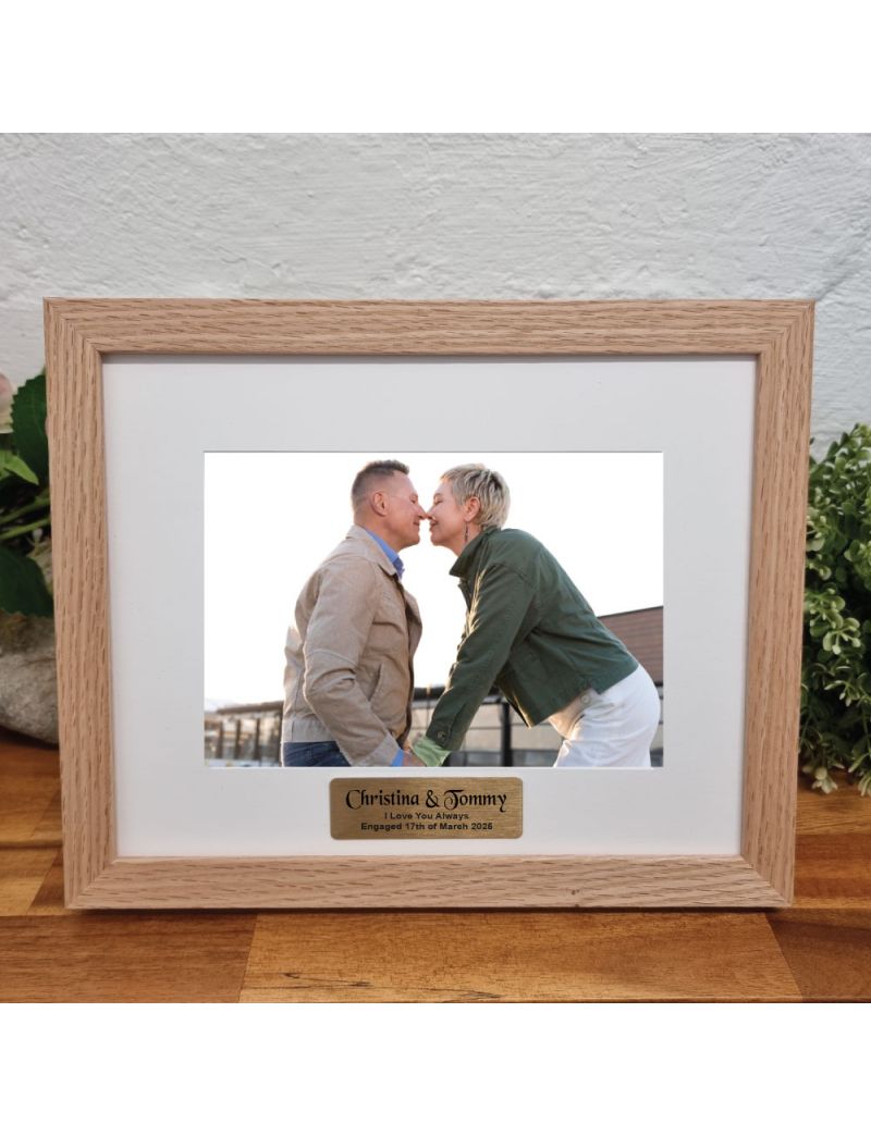 Engaged Photo Frame Victorian Ash Solid Wood