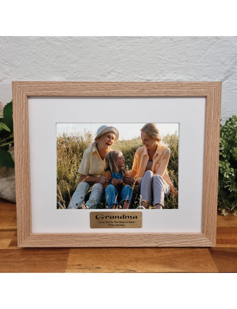 Grandma Photo Frame Natural Wood