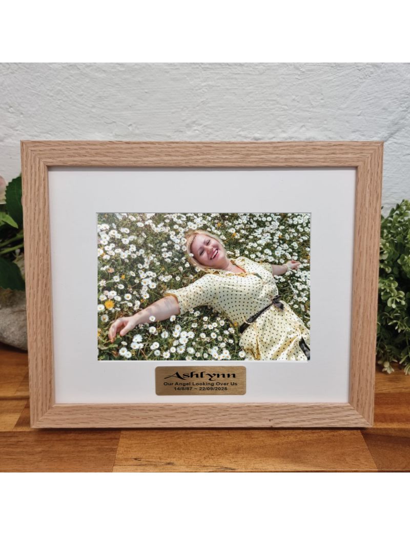 Memorial Photo Frame Natural Wood