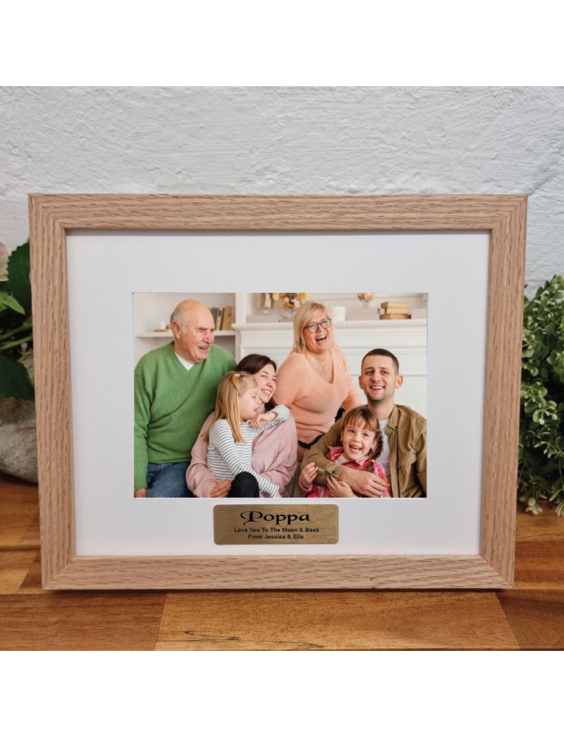 Poppa Photo Frame Natural Wood