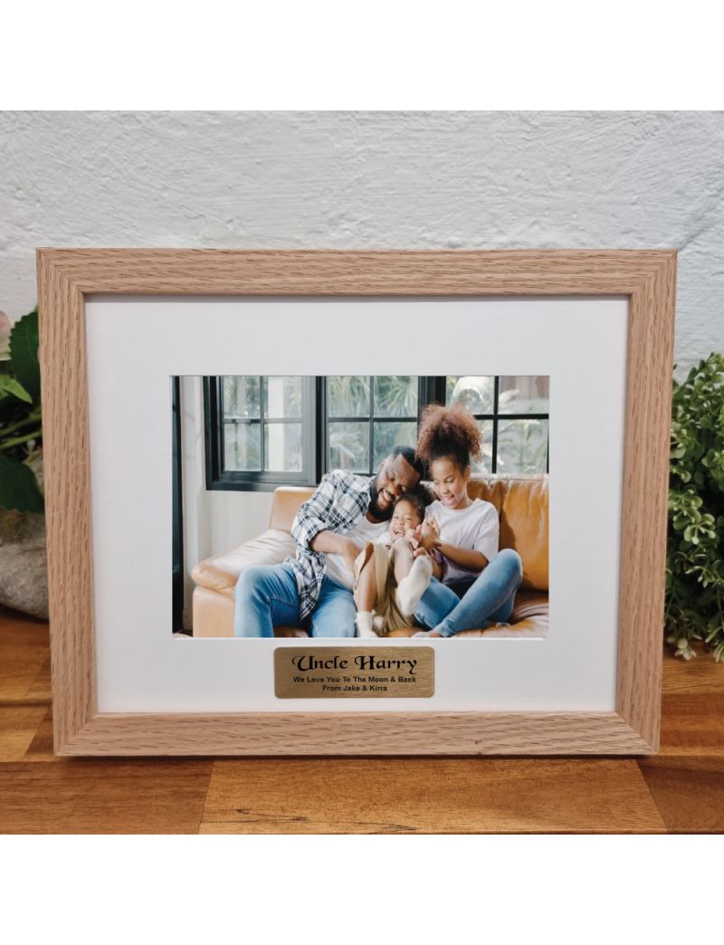 Uncle Photo Frame Victorian Natural Wood