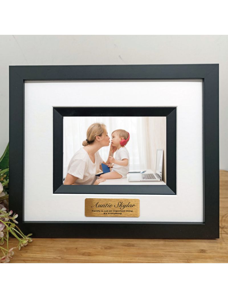 Aunty Personalised Photo Frame Silhouette Black 4x6 