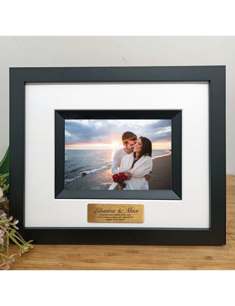 Engagement Photo Frame Silhouette Black 4x6 