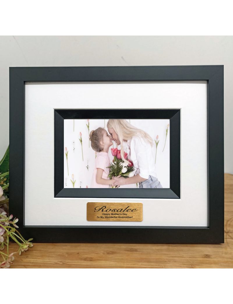 Godmother Personalised Photo Frame Silhouette Black 4x6 