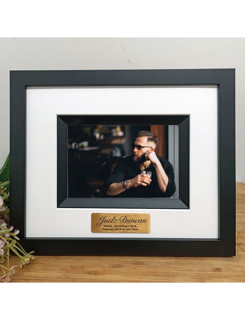 Memorial Personalised Photo Frame Silhouette Black 4x6 