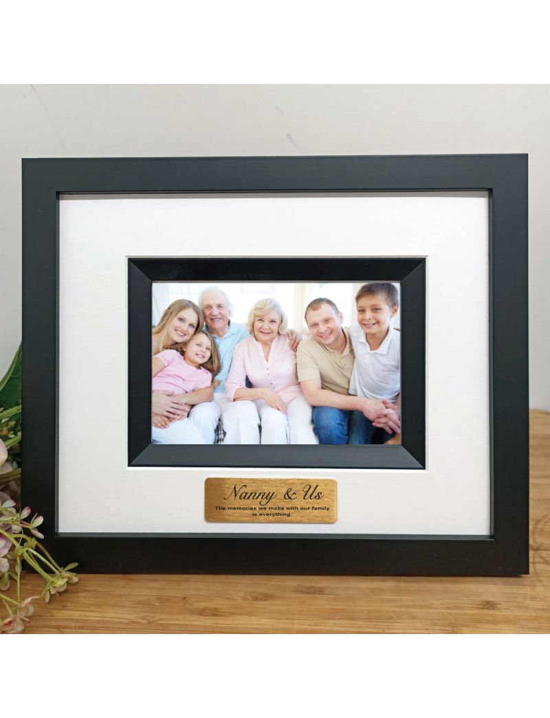 Nan Personalised Photo Frame Silhouette Black 4x6 