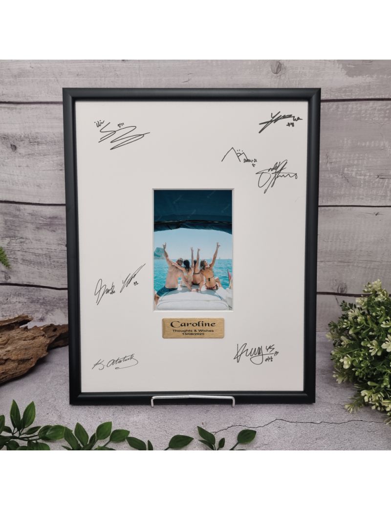 Personalised Black Signature Frame 4x6 Photo