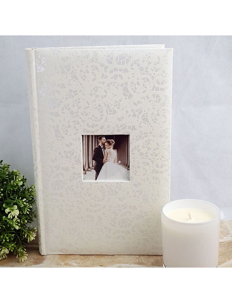 Cream Lace Photo Album - 300 Photos
