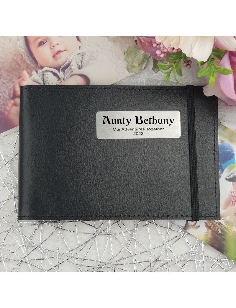 Personalised Aunty Brag Photo Album - Black