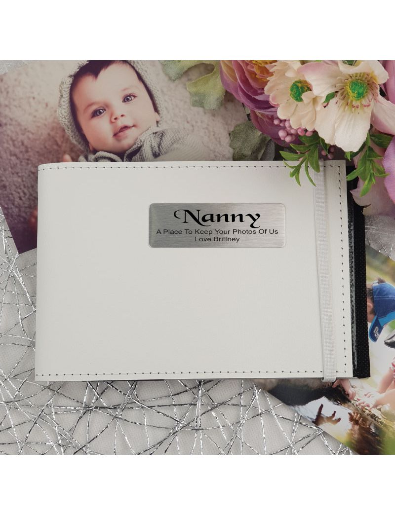 Personalised Nan Brag Photo Album - White