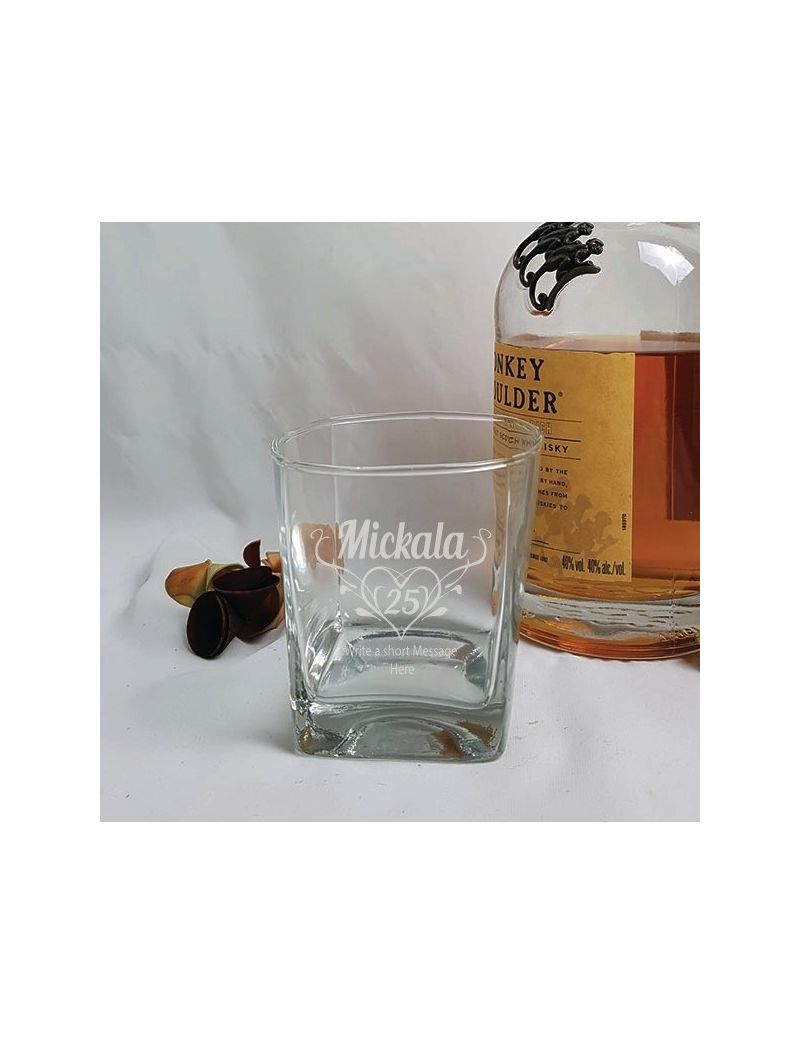 Birthday Engraved Personalised Scotch Spirit Glass (F)