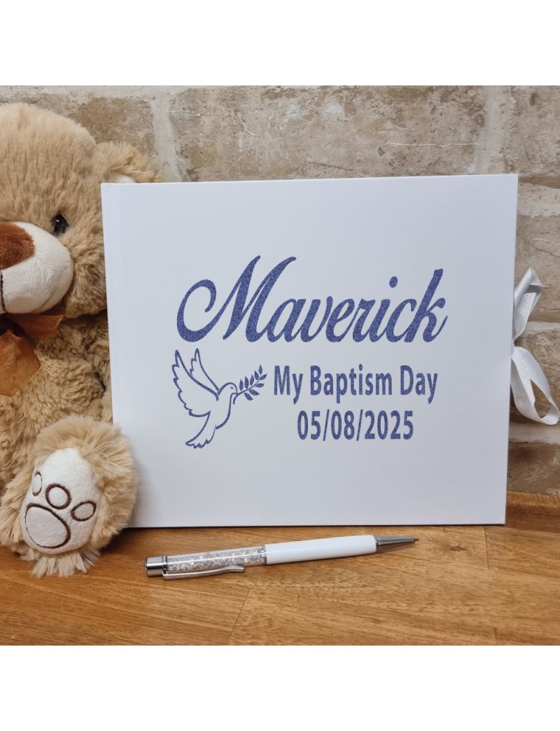 Baptism Personalised Guest Book & Pen