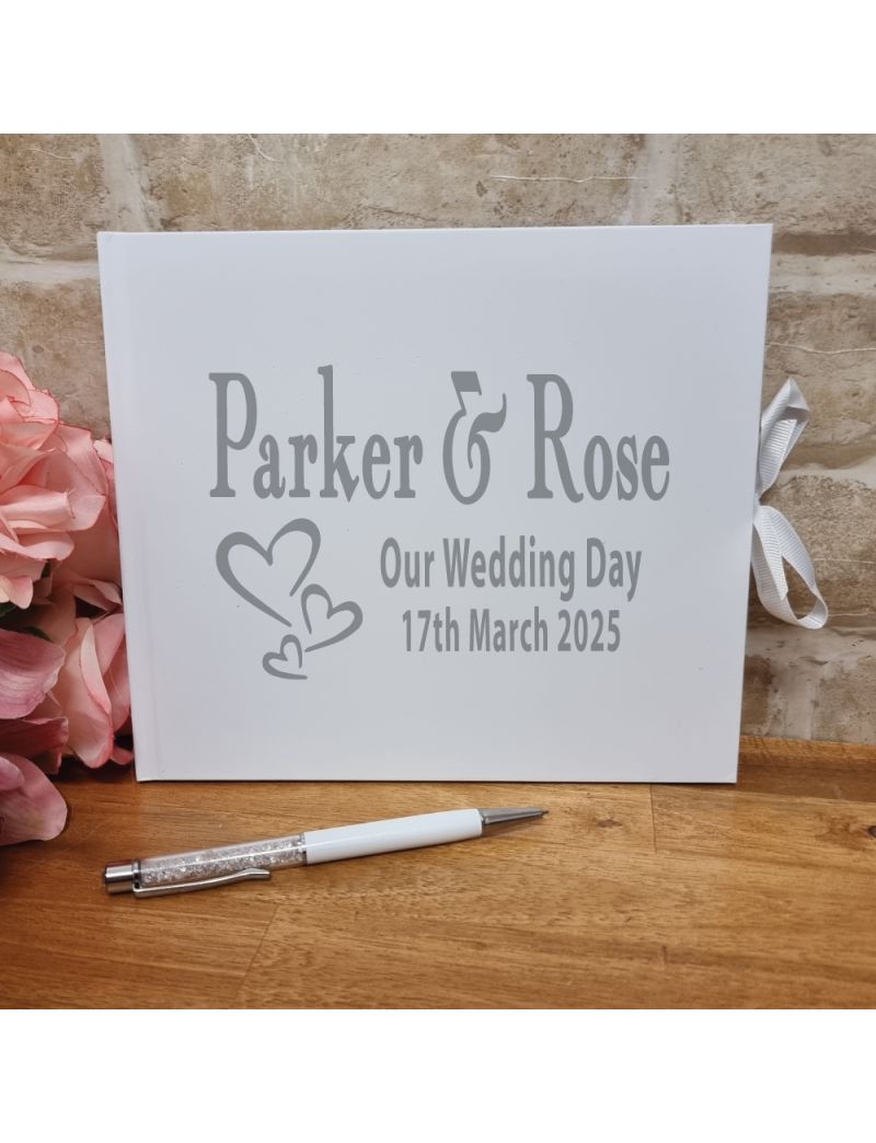 Wedding Personalised Guest Book & Pen