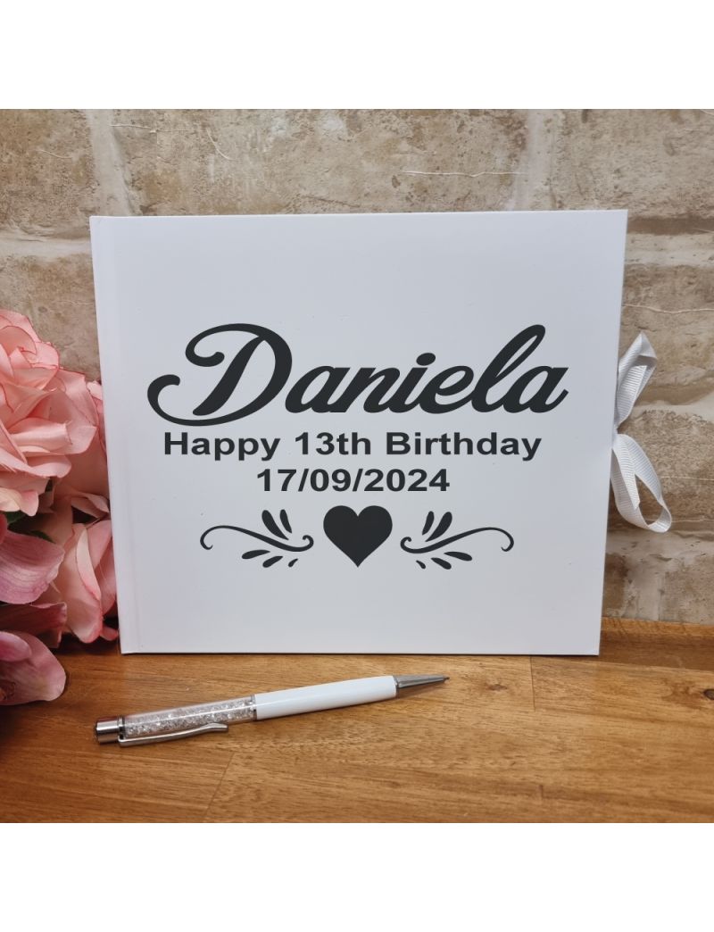Personalised 13th Birthday Guest Book & Pen