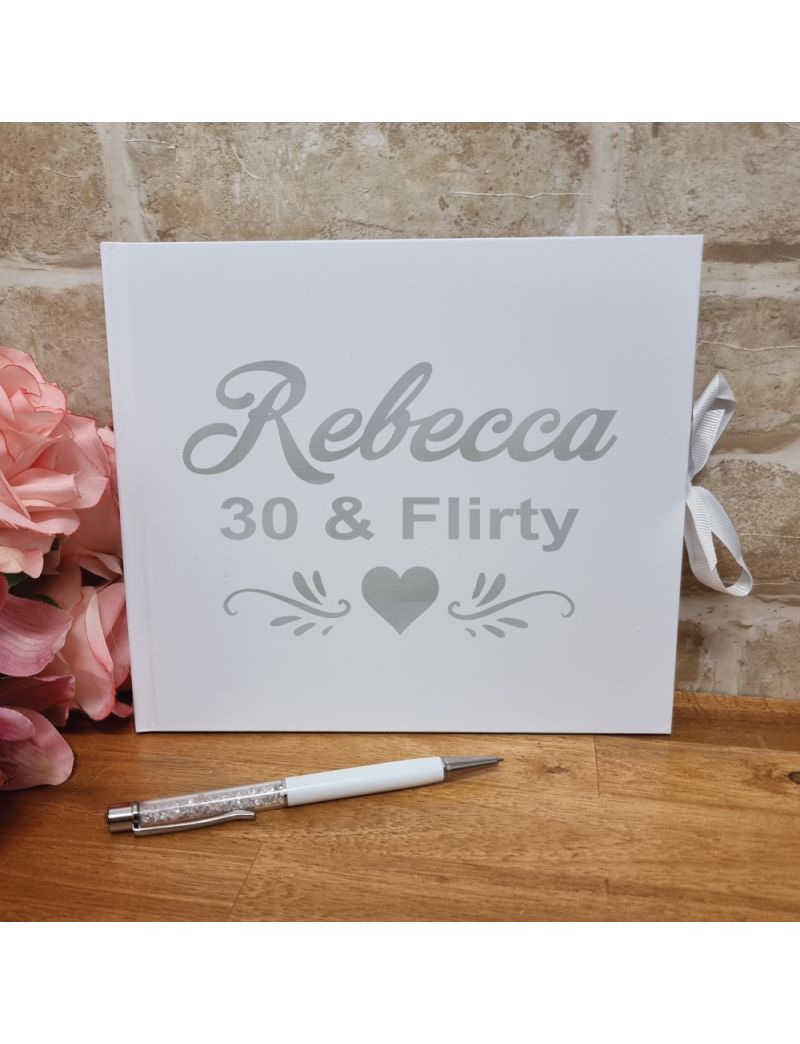 Personalised 30th Birthday Guest Book & Pen
