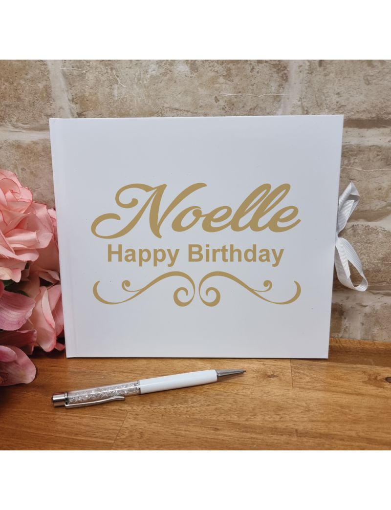 Personalised Birthday Guest Book & Pen