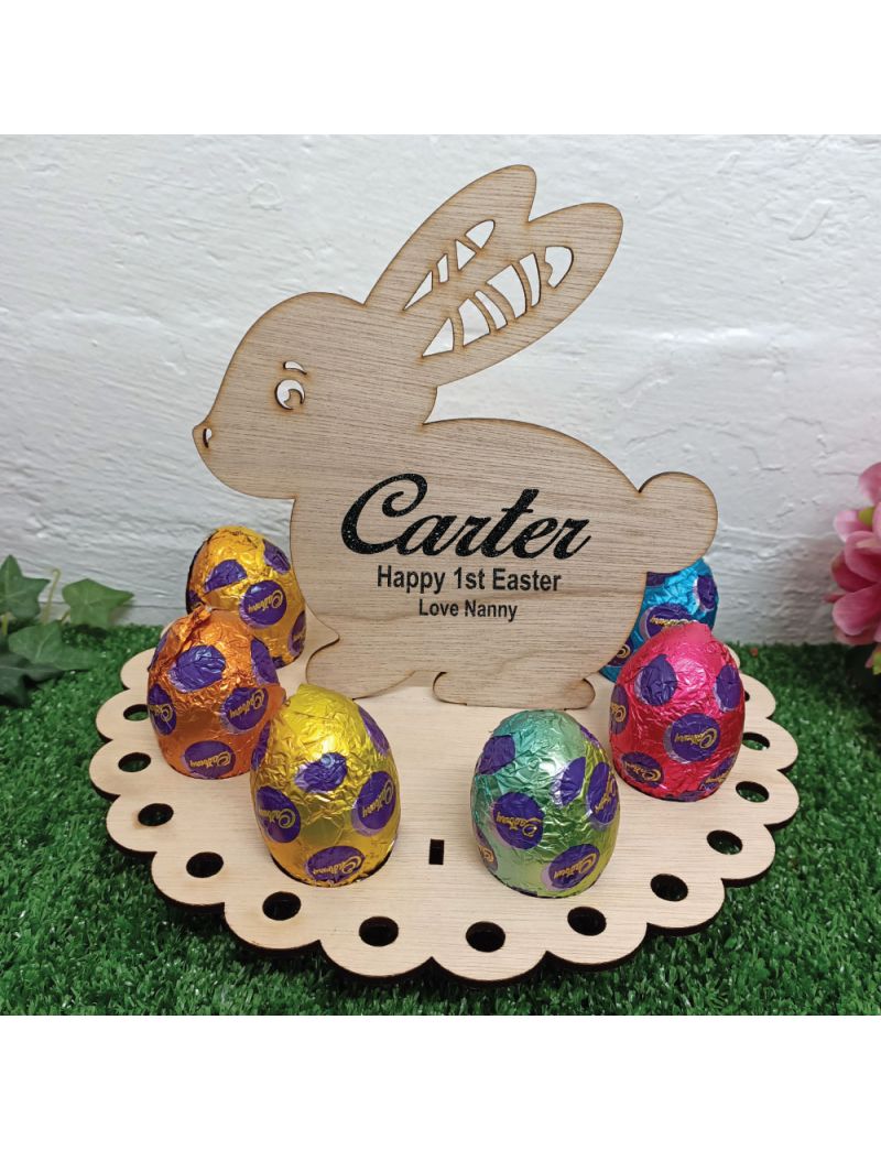 First Easter Rabbit Wooden Egg Holder (8)