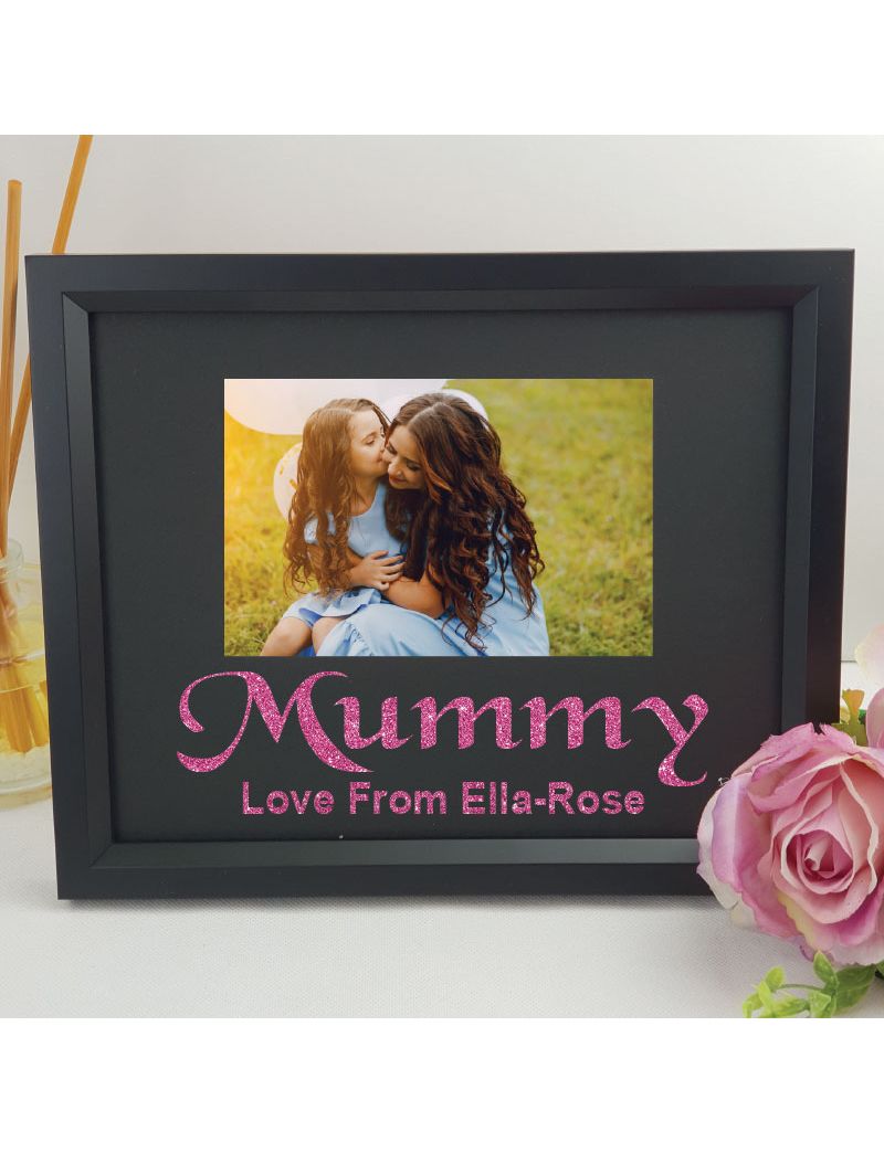 Personalised Mum Photo Frame 4x6 Glitter Print