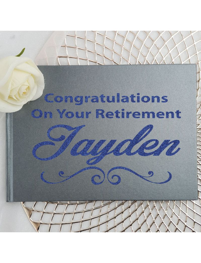 Retirement Guest Book Keepsake Album - Black A5