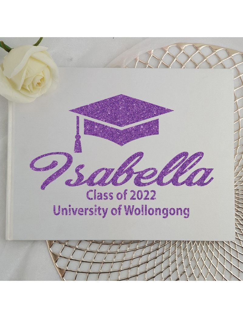 Graduation Guest Book Keepsake Album - White A5