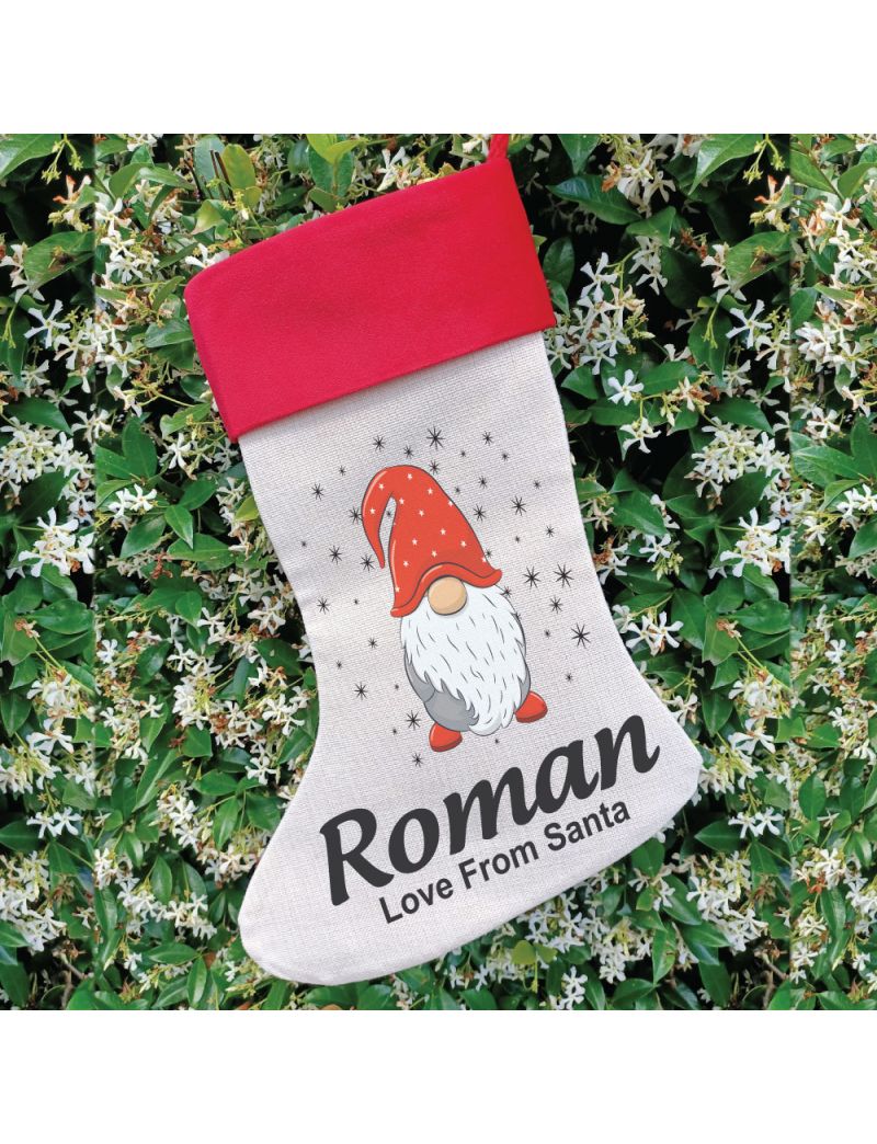 Personalised Christmas Stocking - Gnome