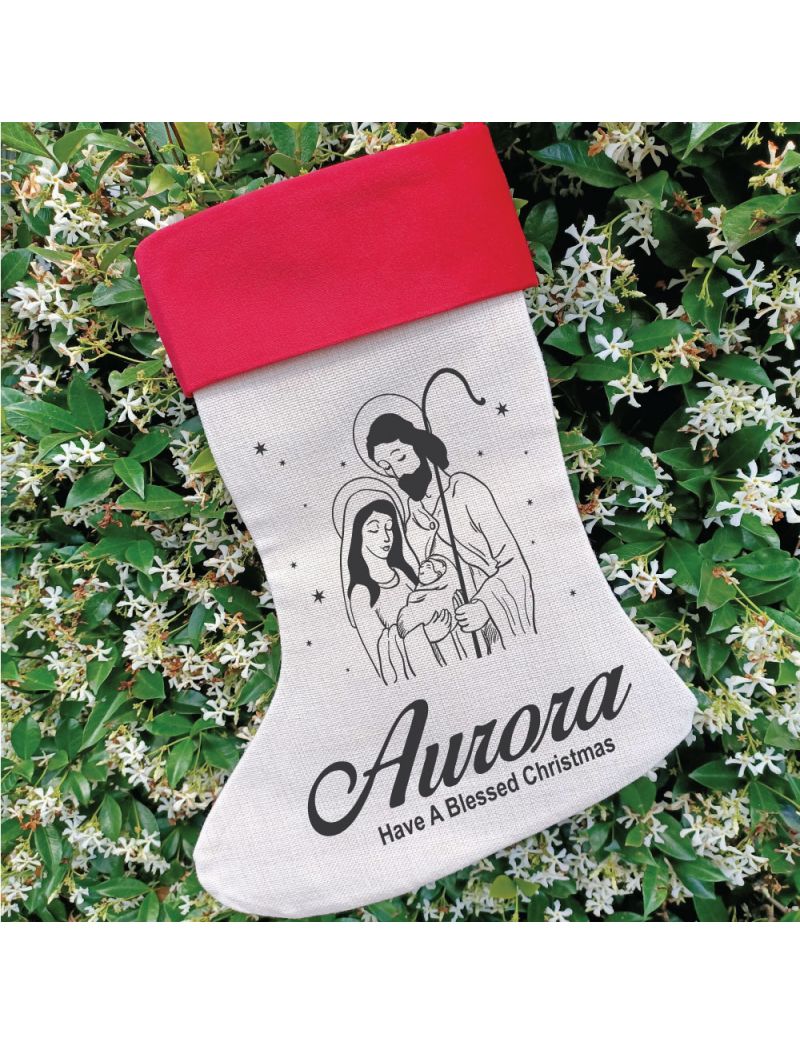 Personalised Christmas Stocking - Nativity
