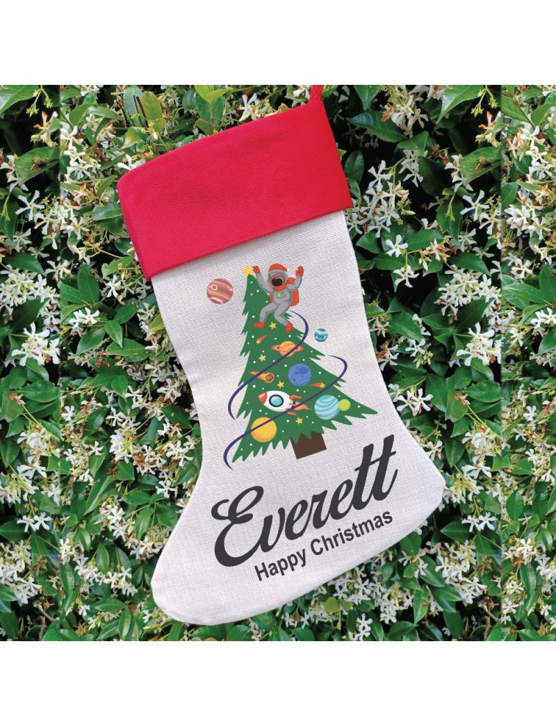 Personalised Christmas Stocking - Space Tree