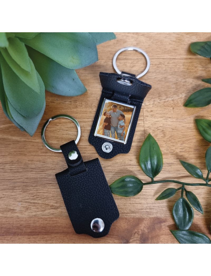 Black Leather Secret Photo keyring 