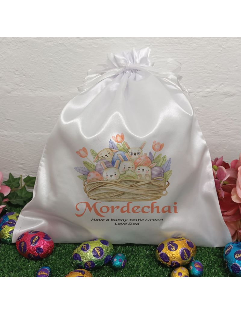 Personalised Easter Sack Hunt Bag 35cm  - Easter Basket