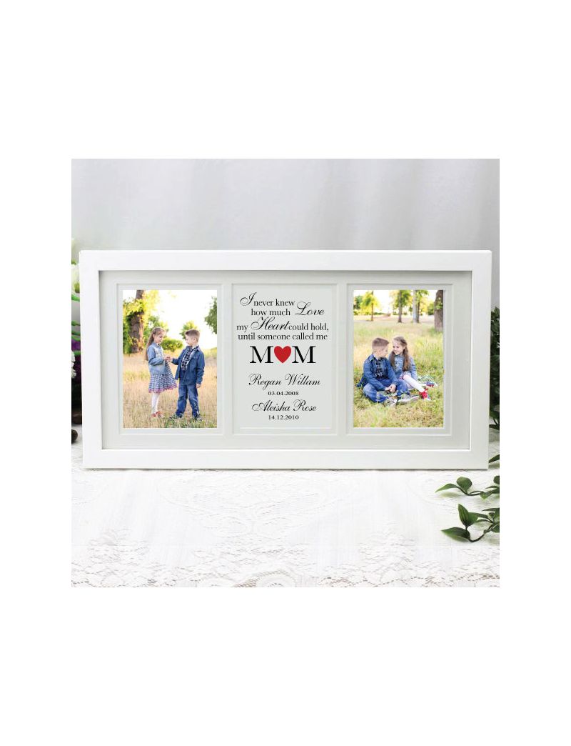 Mum White Gallery Collage Frame Typography Print