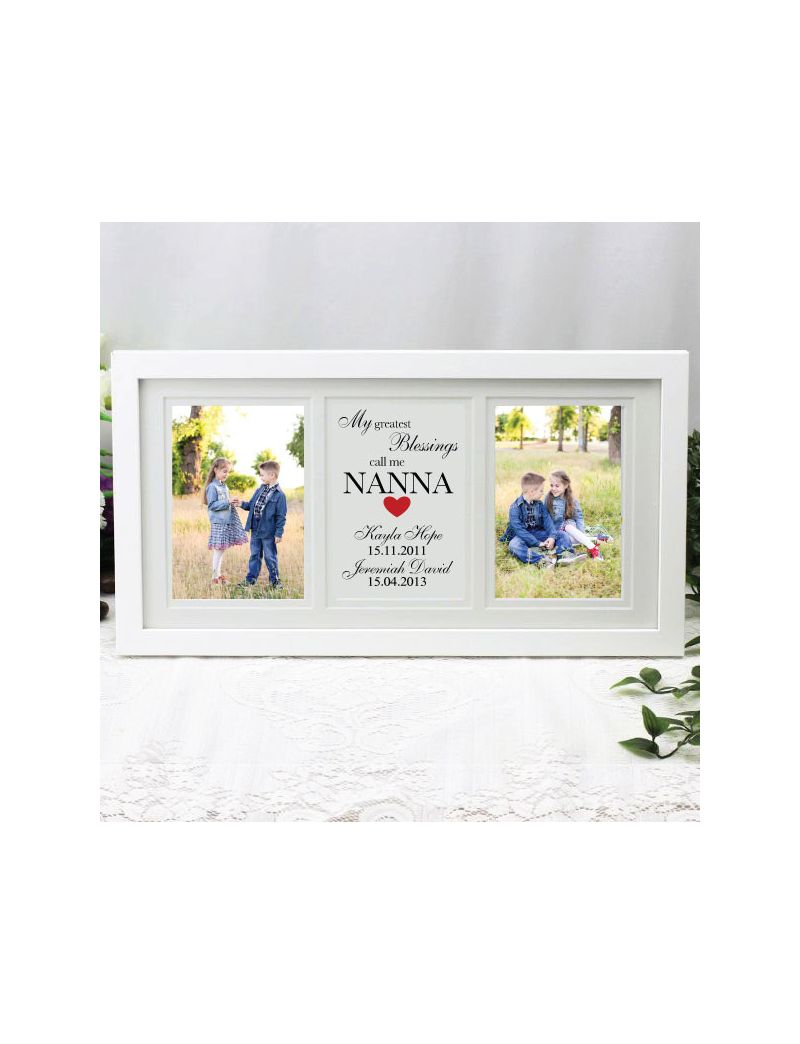 Nanna White Gallery Collage Frame Typography Print