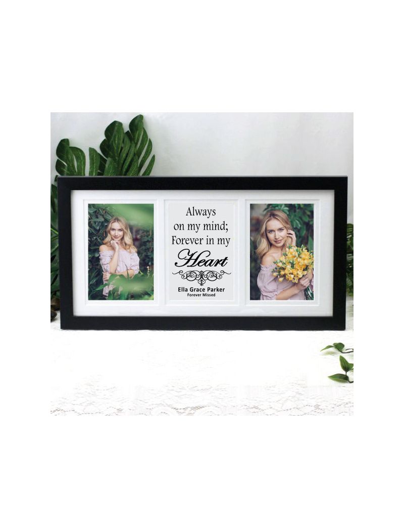 Memorial Gallery Frame 4x6 Typography Print Black