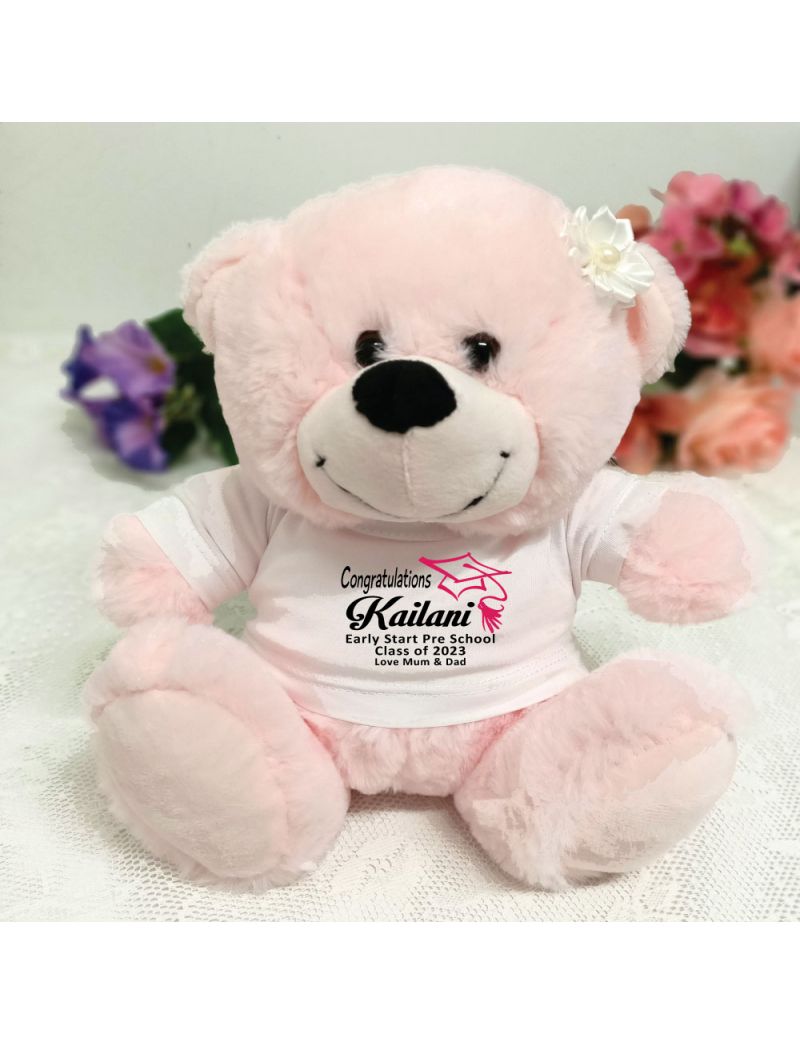 Personalised Graduation Teddy Bear - Light Pink