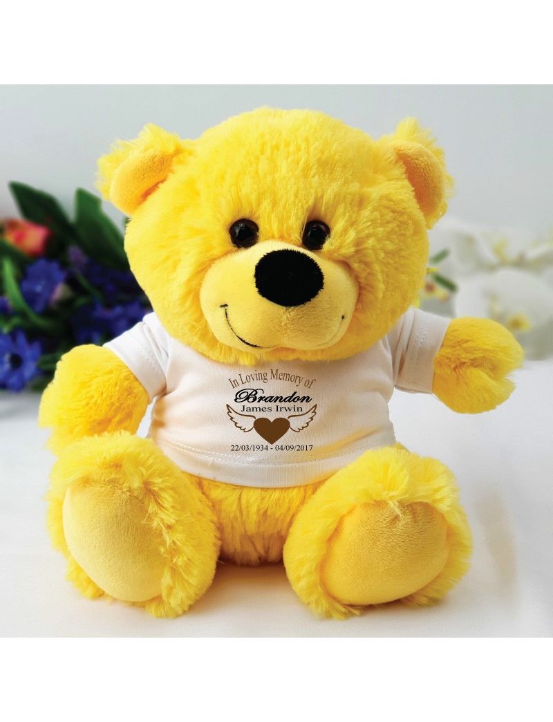 In Loving Memory Memorial Teddy Bear - Yellow